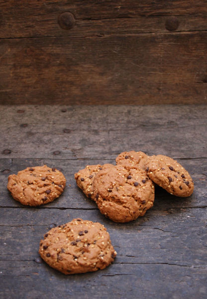 Afbeelding van Pakje Vegan Tritordeum Quinoa Chocoladekoekjes